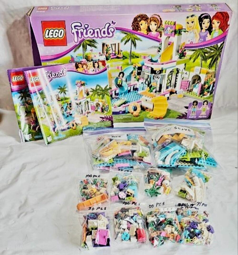 LEGO Friends 41313 Heartlake Summer Pool Water Park Set Complete with Extras